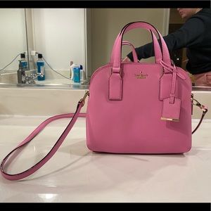 Kate Spade- bubble gum pink mini bowler crossbody
